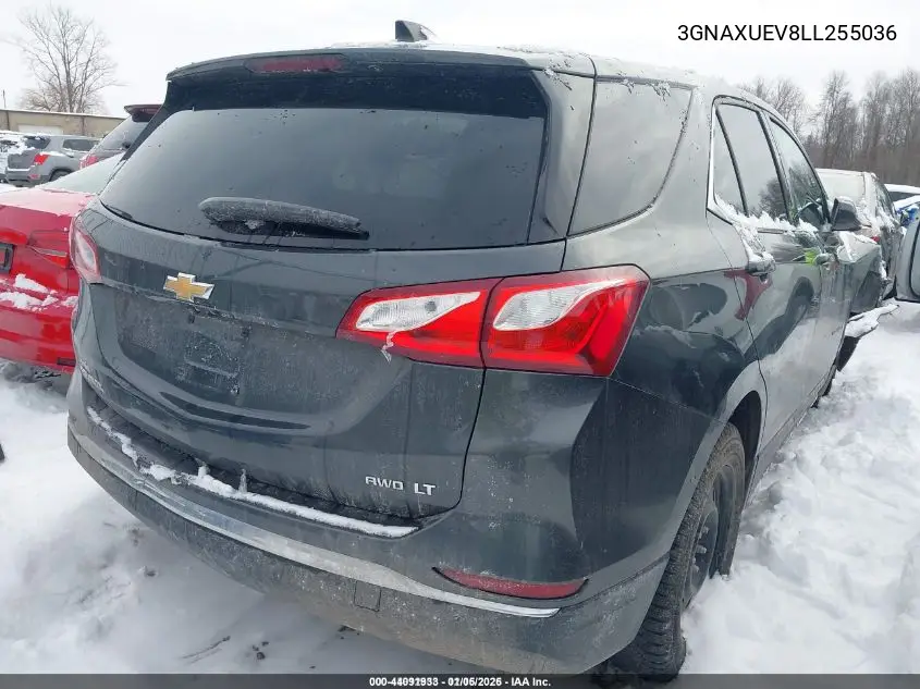 3GNAXUEV8LL255036 2020 Chevrolet Equinox Awd Lt 1.5L Turbo