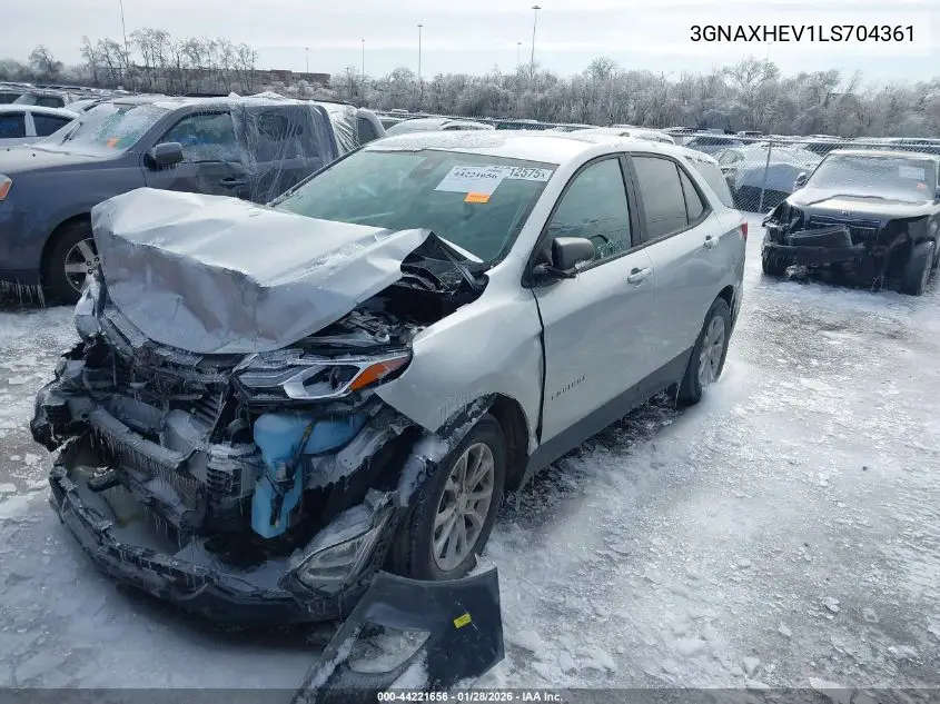 3GNAXHEV1LS704361 2020 Chevrolet Equinox Fwd Ls