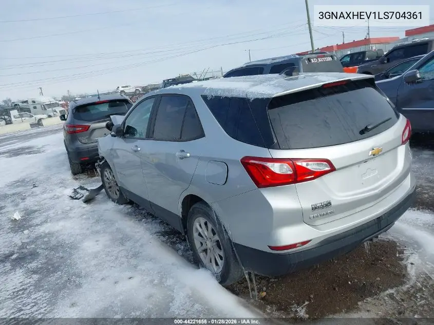 3GNAXHEV1LS704361 2020 Chevrolet Equinox Fwd Ls