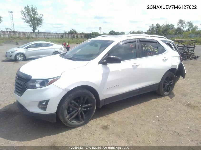 2GNAXUEV7M6127022 2021 Chevrolet Equinox