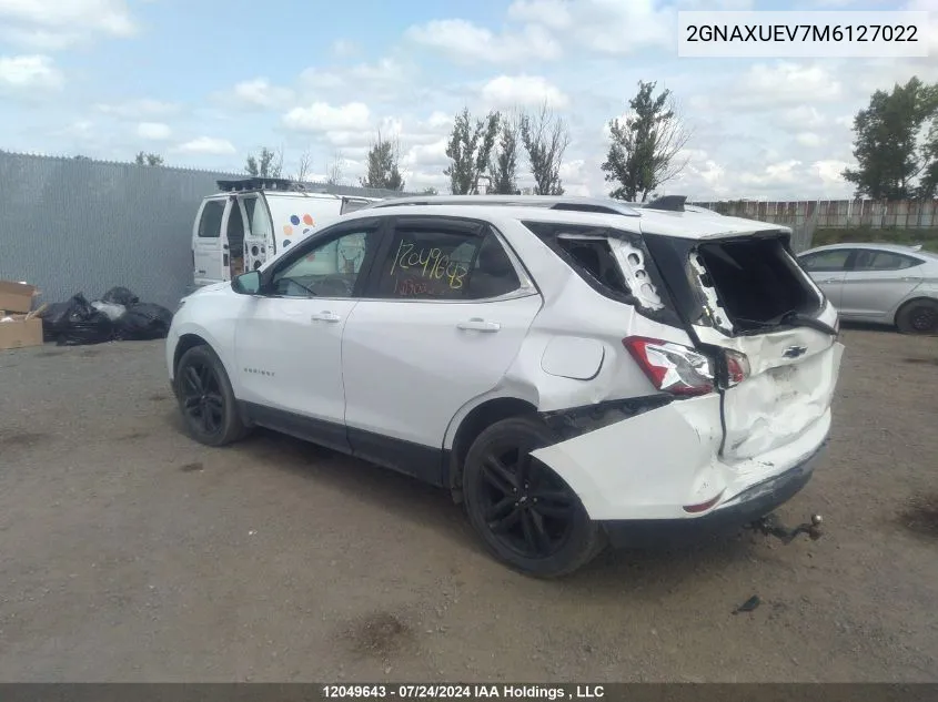 2GNAXUEV7M6127022 2021 Chevrolet Equinox