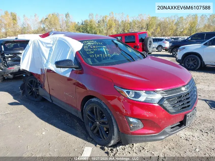 2GNAXKEV6M6107588 2021 Chevrolet Equinox Lt