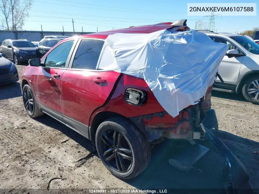 2GNAXKEV6M6107588 2021 Chevrolet Equinox Lt