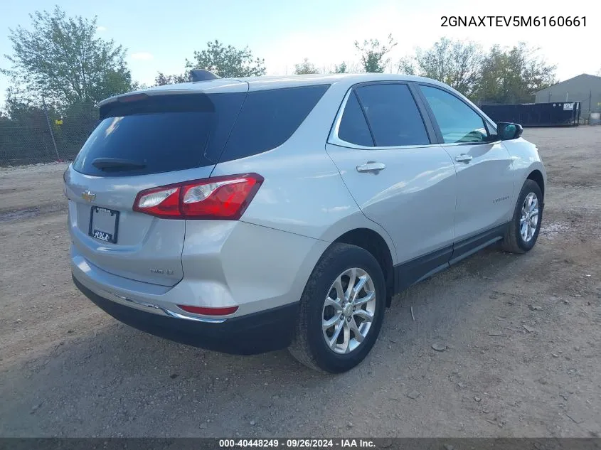 2021 Chevrolet Equinox Awd 2Fl VIN: 2GNAXTEV5M6160661 Lot: 40448249