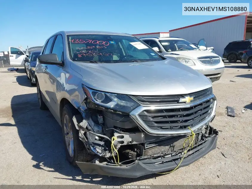 3GNAXHEV1MS108880 2021 Chevrolet Equinox Fwd Ls