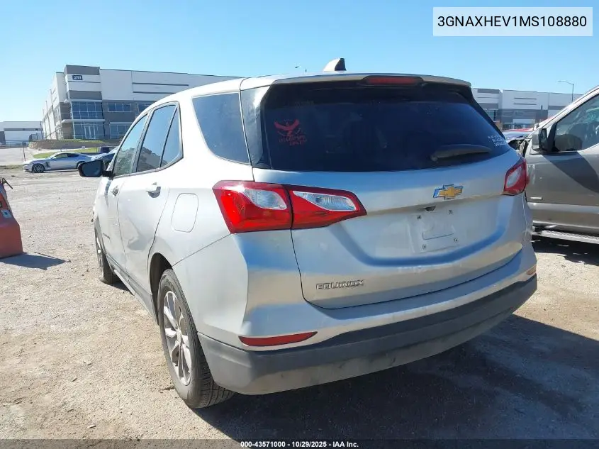 3GNAXHEV1MS108880 2021 Chevrolet Equinox Fwd Ls