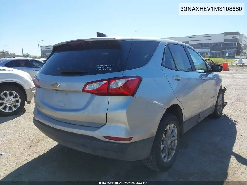 3GNAXHEV1MS108880 2021 Chevrolet Equinox Fwd Ls