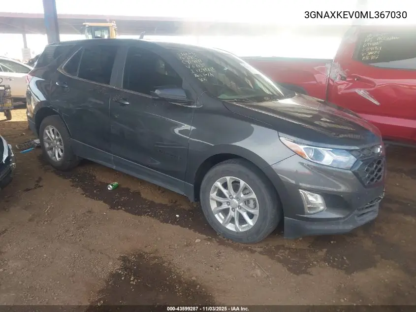 3GNAXKEV0ML367030 2021 Chevrolet Equinox Fwd Lt
