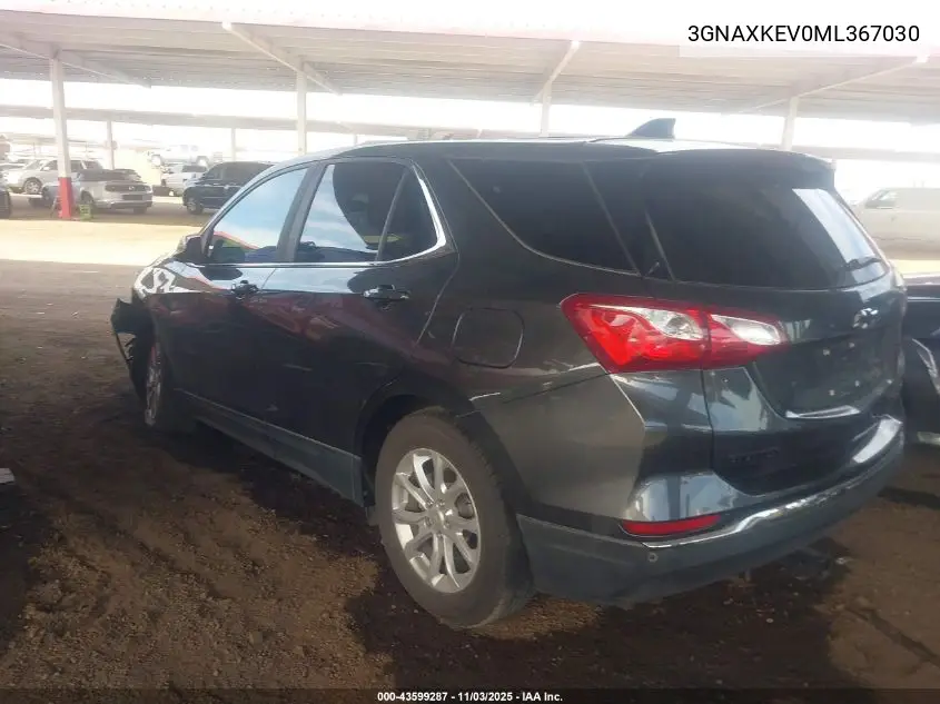 3GNAXKEV0ML367030 2021 Chevrolet Equinox Fwd Lt