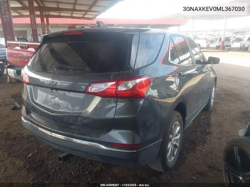 3GNAXKEV0ML367030 2021 Chevrolet Equinox Fwd Lt