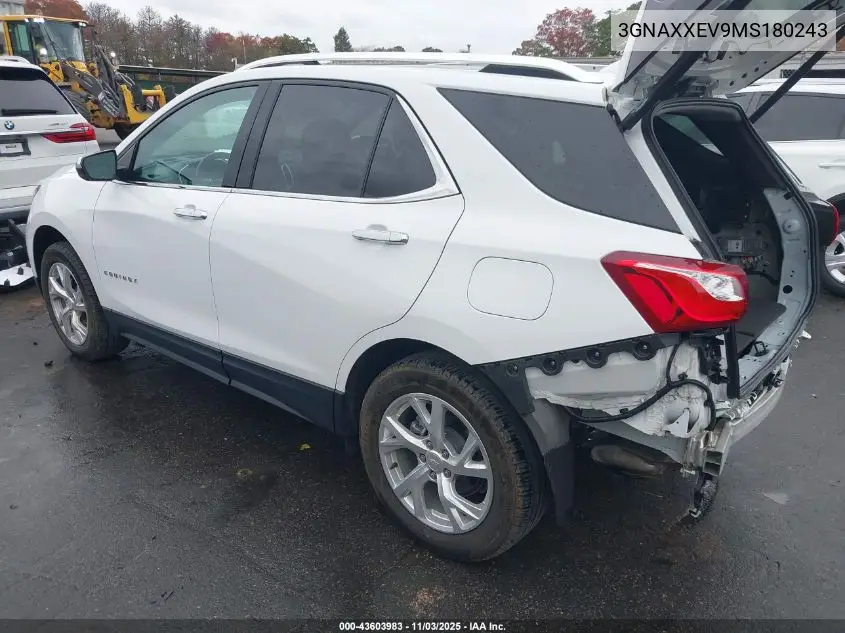 3GNAXXEV9MS180243 2021 Chevrolet Equinox Awd Premier