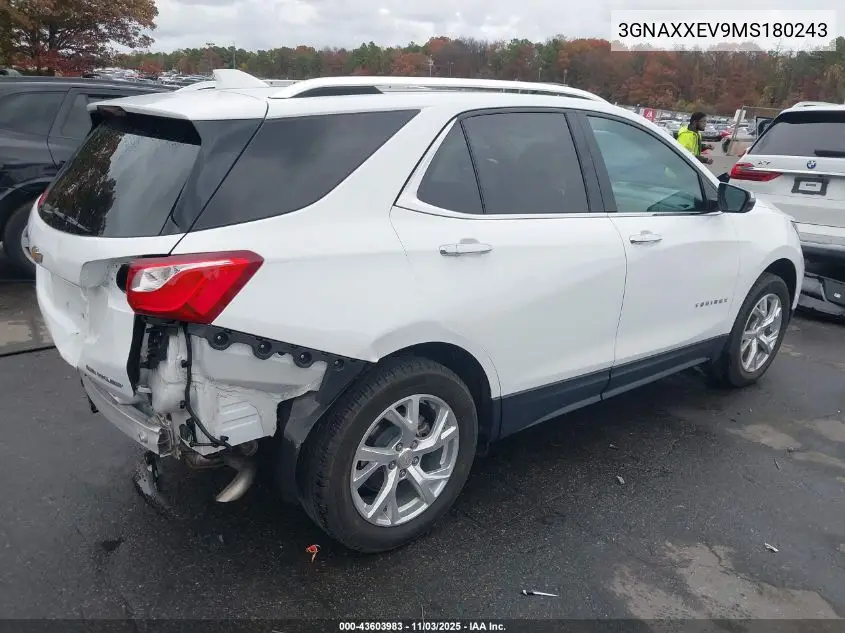 3GNAXXEV9MS180243 2021 Chevrolet Equinox Awd Premier