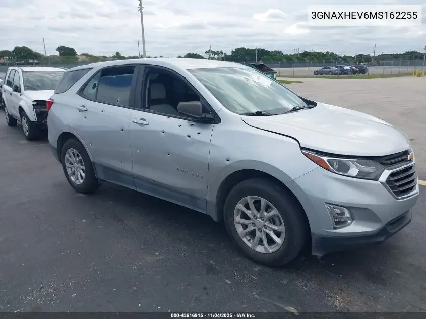 3GNAXHEV6MS162255 2021 Chevrolet Equinox Fwd Ls