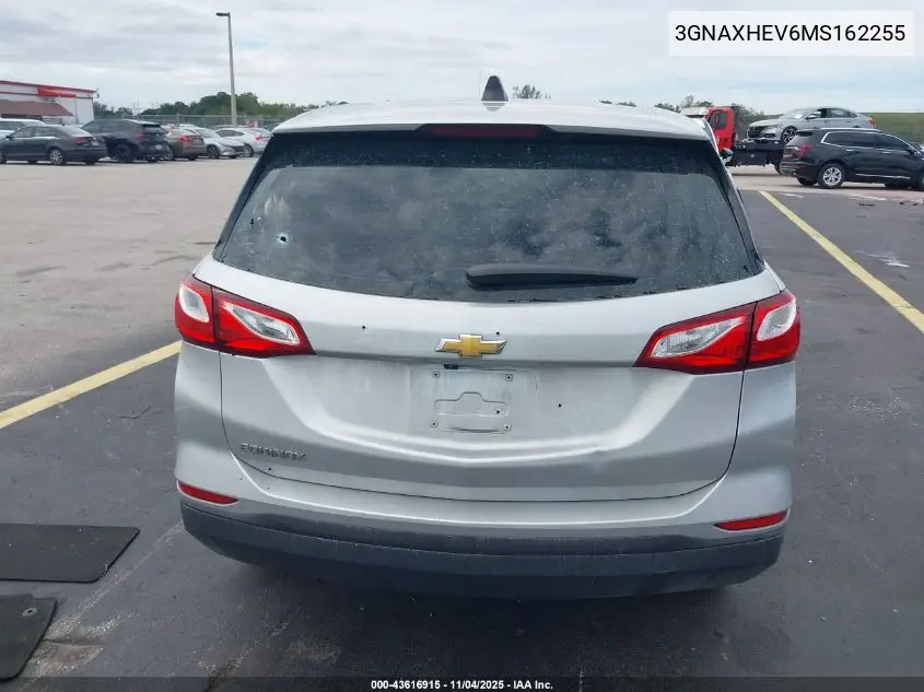3GNAXHEV6MS162255 2021 Chevrolet Equinox Fwd Ls