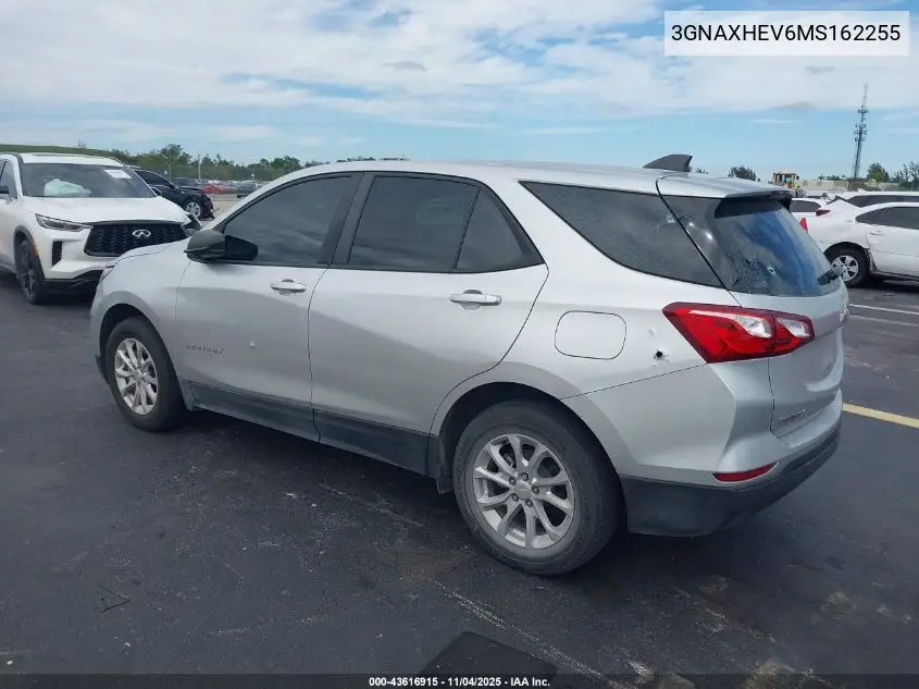 3GNAXHEV6MS162255 2021 Chevrolet Equinox Fwd Ls