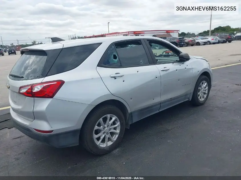 3GNAXHEV6MS162255 2021 Chevrolet Equinox Fwd Ls