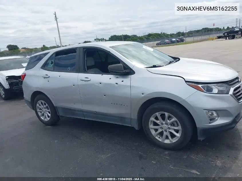 3GNAXHEV6MS162255 2021 Chevrolet Equinox Fwd Ls