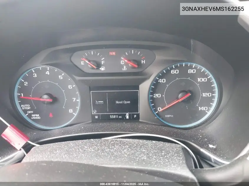 3GNAXHEV6MS162255 2021 Chevrolet Equinox Fwd Ls