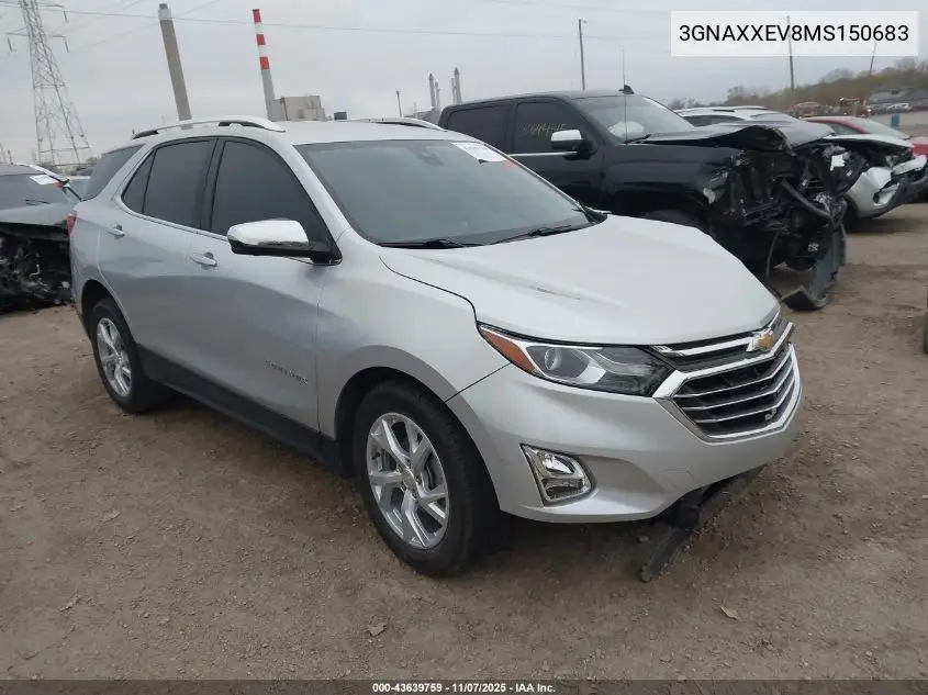 3GNAXXEV8MS150683 2021 Chevrolet Equinox Awd Premier