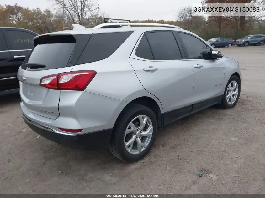 3GNAXXEV8MS150683 2021 Chevrolet Equinox Awd Premier