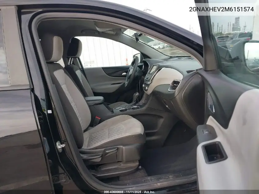 2GNAXHEV2M6151574 2021 Chevrolet Equinox Fwd Ls