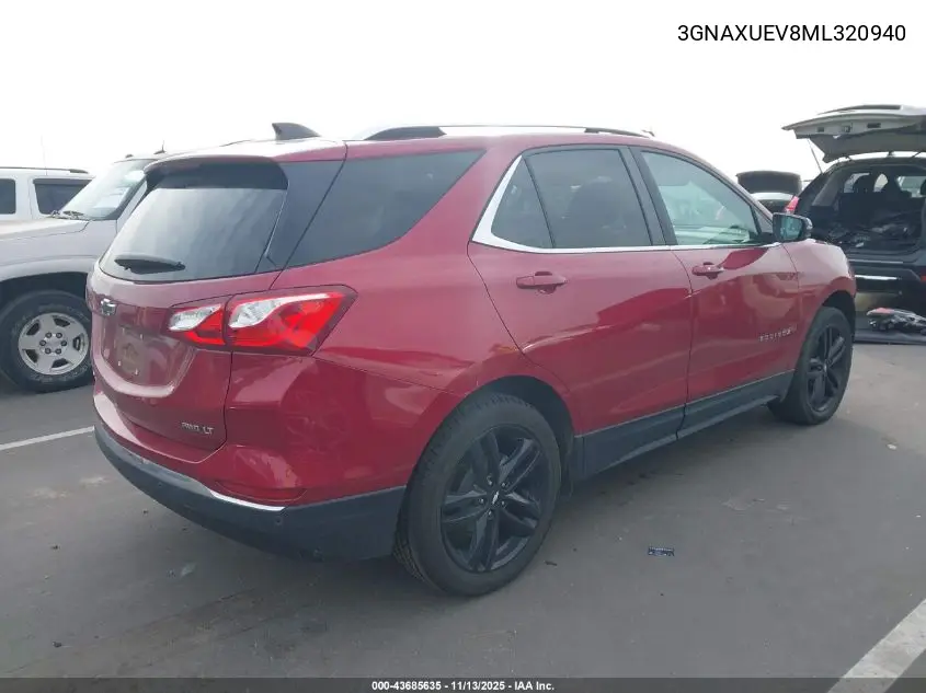 3GNAXUEV8ML320940 2021 Chevrolet Equinox Awd Lt