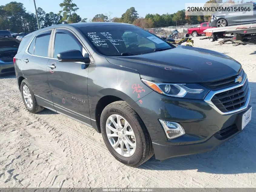 2GNAXKEV5M6154966 2021 Chevrolet Equinox Fwd Lt