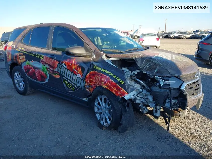 3GNAXHEV0MS141689 2021 Chevrolet Equinox Fwd Ls