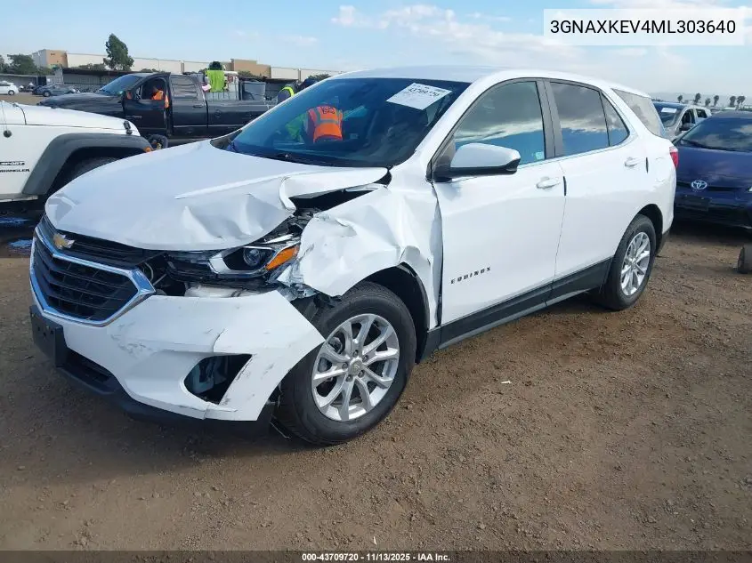 3GNAXKEV4ML303640 2021 Chevrolet Equinox Fwd Lt