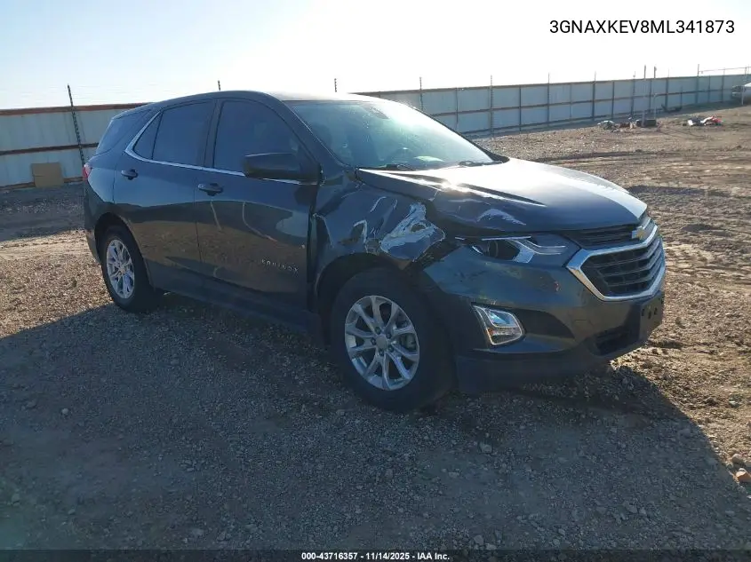3GNAXKEV8ML341873 2021 Chevrolet Equinox Fwd Lt