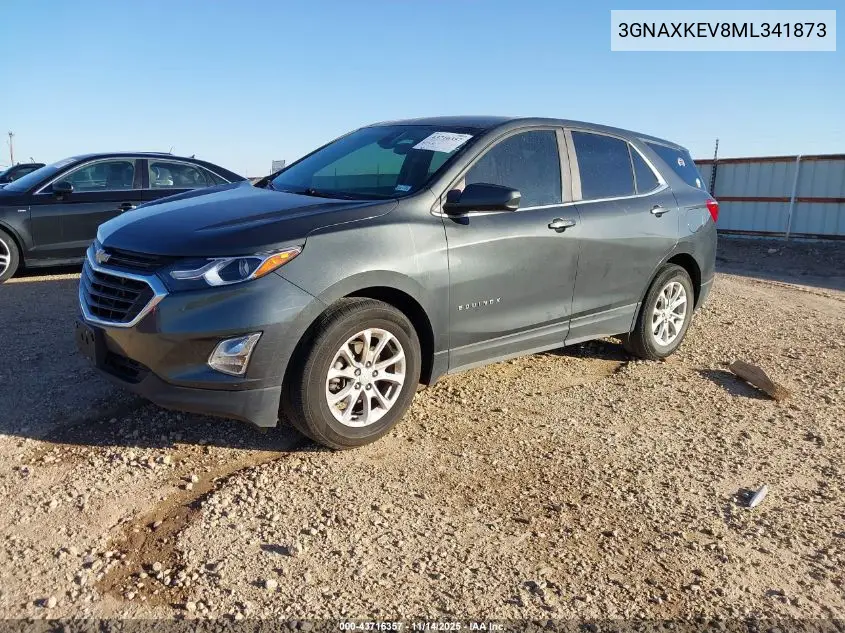 3GNAXKEV8ML341873 2021 Chevrolet Equinox Fwd Lt