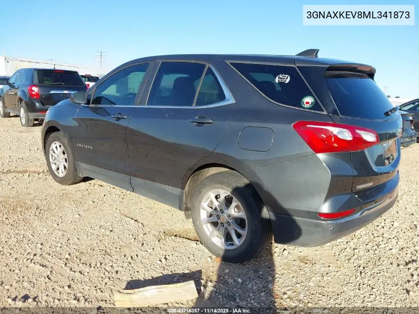 3GNAXKEV8ML341873 2021 Chevrolet Equinox Fwd Lt