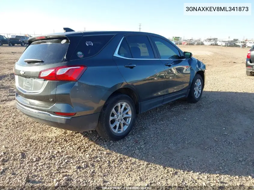 3GNAXKEV8ML341873 2021 Chevrolet Equinox Fwd Lt