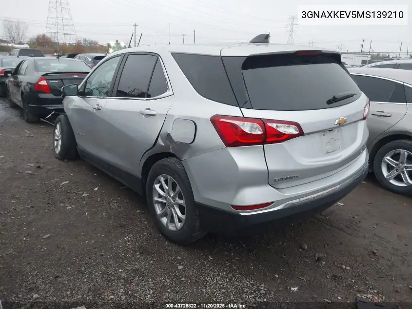 3GNAXKEV5MS139210 2021 Chevrolet Equinox Fwd Lt