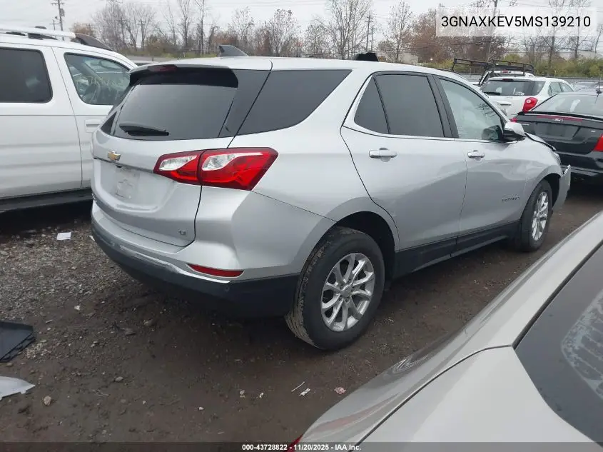 3GNAXKEV5MS139210 2021 Chevrolet Equinox Fwd Lt