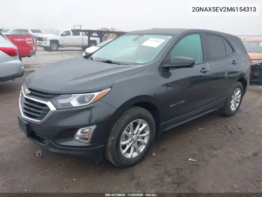 2GNAX5EV2M6154313 2021 Chevrolet Equinox Awd 1Fl