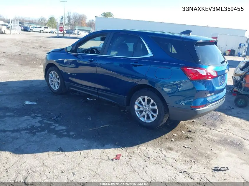 3GNAXKEV3ML359455 2021 Chevrolet Equinox Fwd Lt