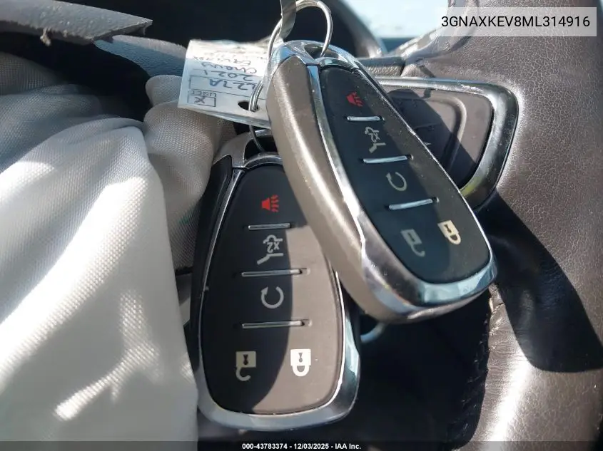 3GNAXKEV8ML314916 2021 Chevrolet Equinox Fwd Lt