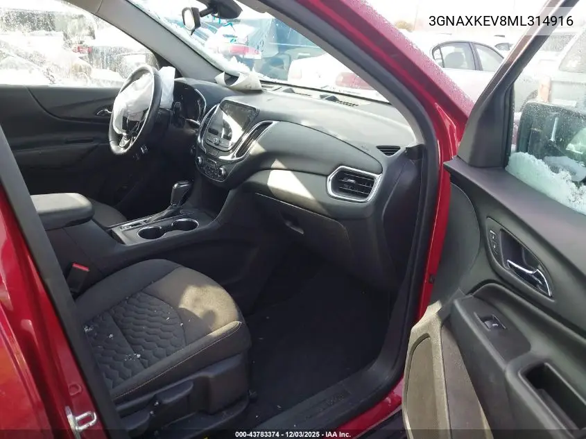 3GNAXKEV8ML314916 2021 Chevrolet Equinox Fwd Lt