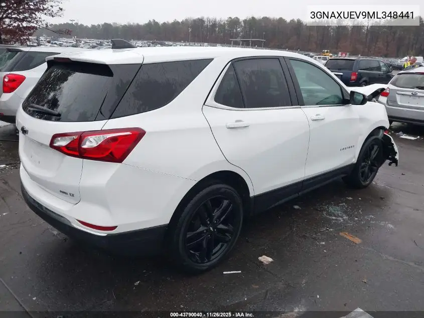 3GNAXUEV9ML348441 2021 Chevrolet Equinox Awd Lt