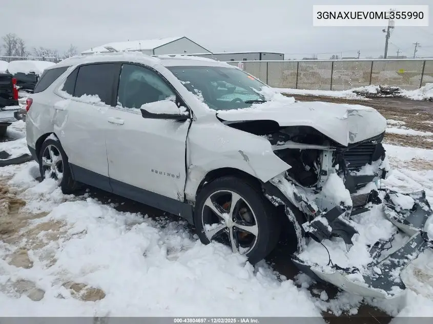 3GNAXUEV0ML355990 2021 Chevrolet Equinox Awd Lt