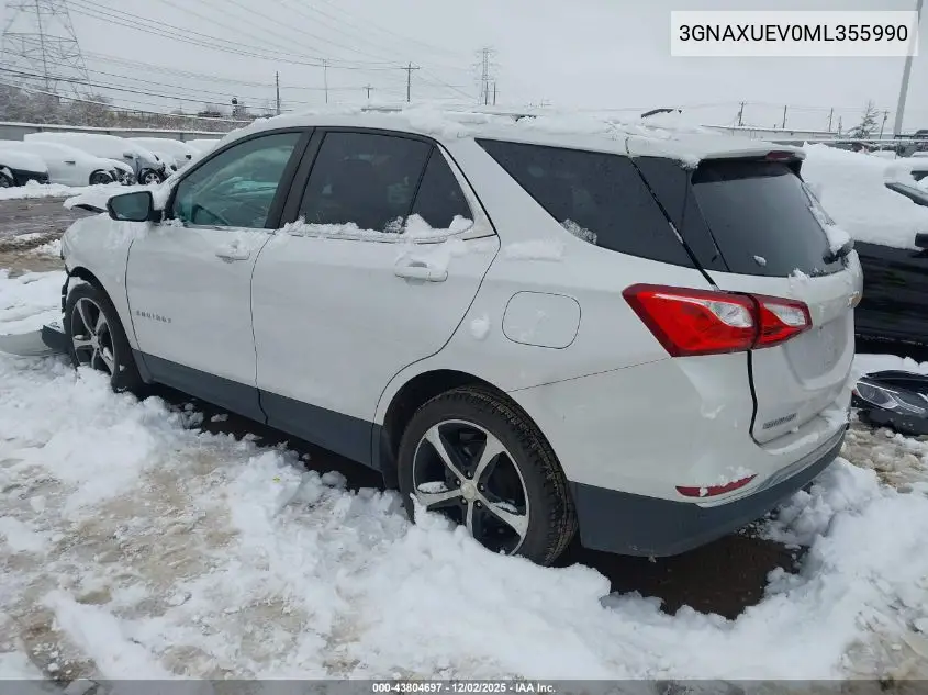 3GNAXUEV0ML355990 2021 Chevrolet Equinox Awd Lt