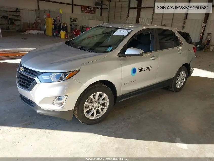 3GNAXJEV8MS160580 2021 Chevrolet Equinox Fwd 2Fl