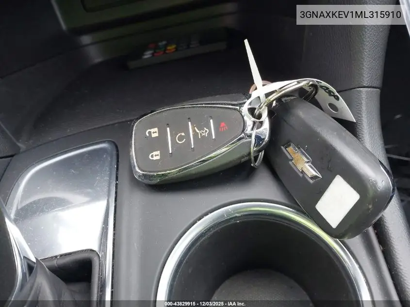 3GNAXKEV1ML315910 2021 Chevrolet Equinox Fwd Lt