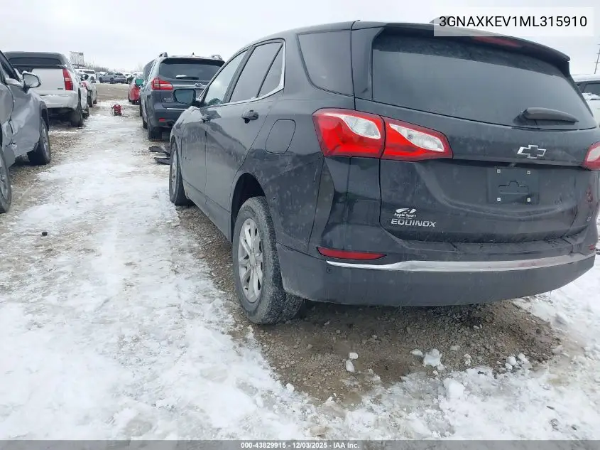 3GNAXKEV1ML315910 2021 Chevrolet Equinox Fwd Lt