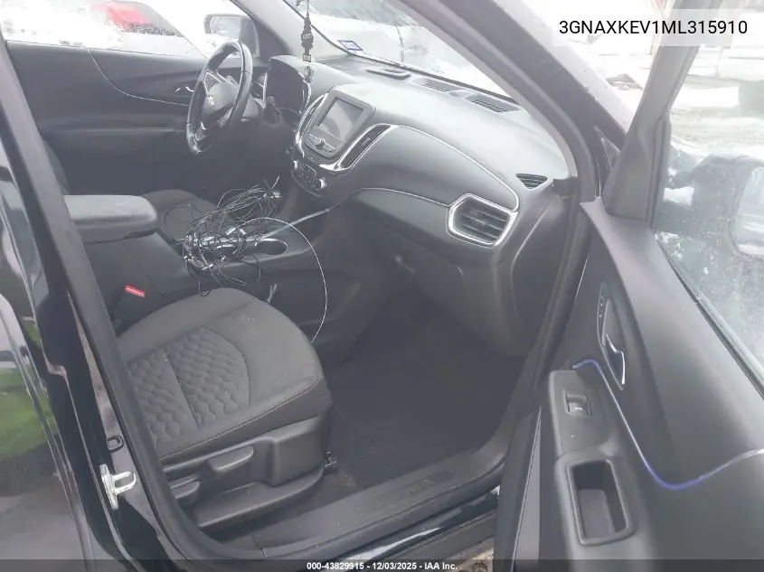 3GNAXKEV1ML315910 2021 Chevrolet Equinox Fwd Lt