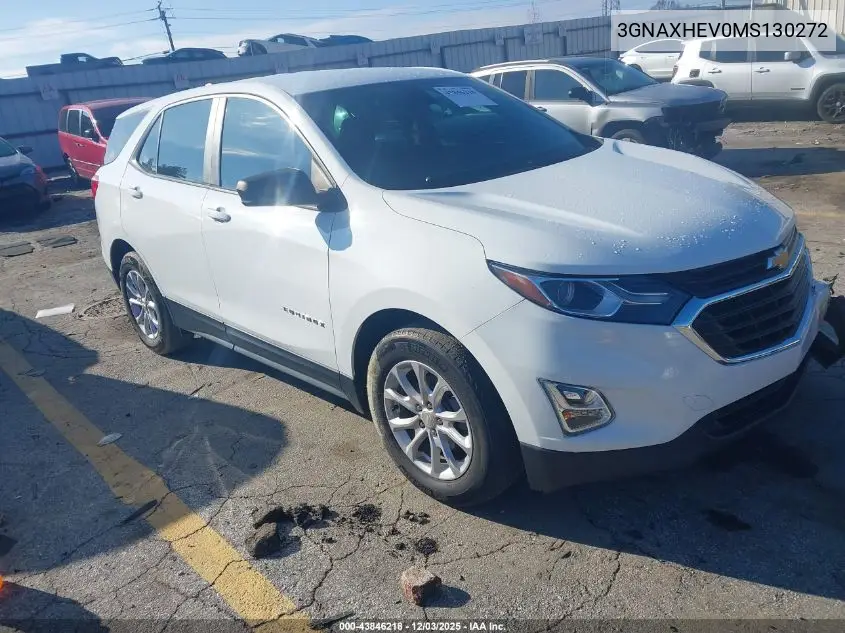 3GNAXHEV0MS130272 2021 Chevrolet Equinox Fwd Ls