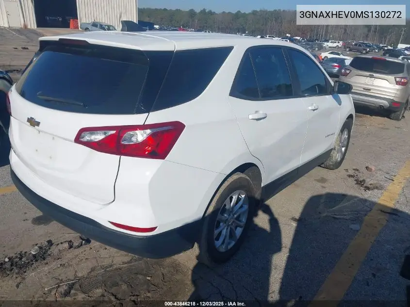 3GNAXHEV0MS130272 2021 Chevrolet Equinox Fwd Ls