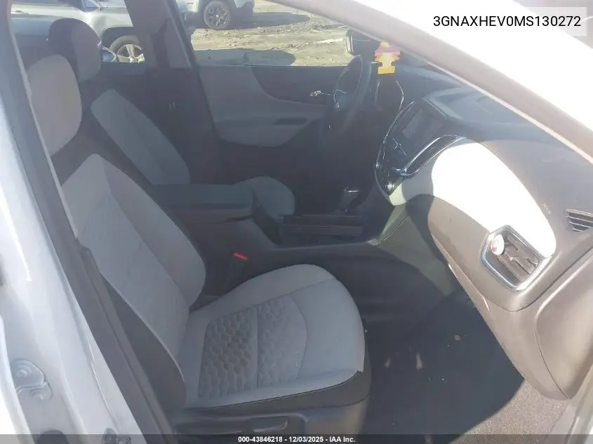 3GNAXHEV0MS130272 2021 Chevrolet Equinox Fwd Ls