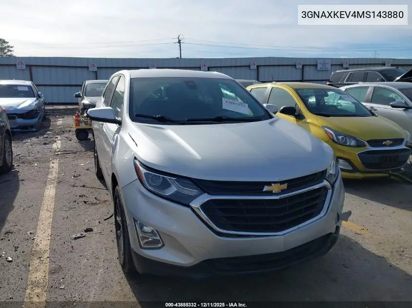 3GNAXKEV4MS143880 2021 Chevrolet Equinox Fwd Lt